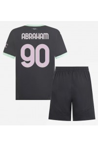 AC Milan Tammy Abraham #90 Babytruitje 3e tenue Kind 2024-25 Korte Mouw (+ Korte broeken)